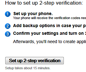 Seup 2-step verification